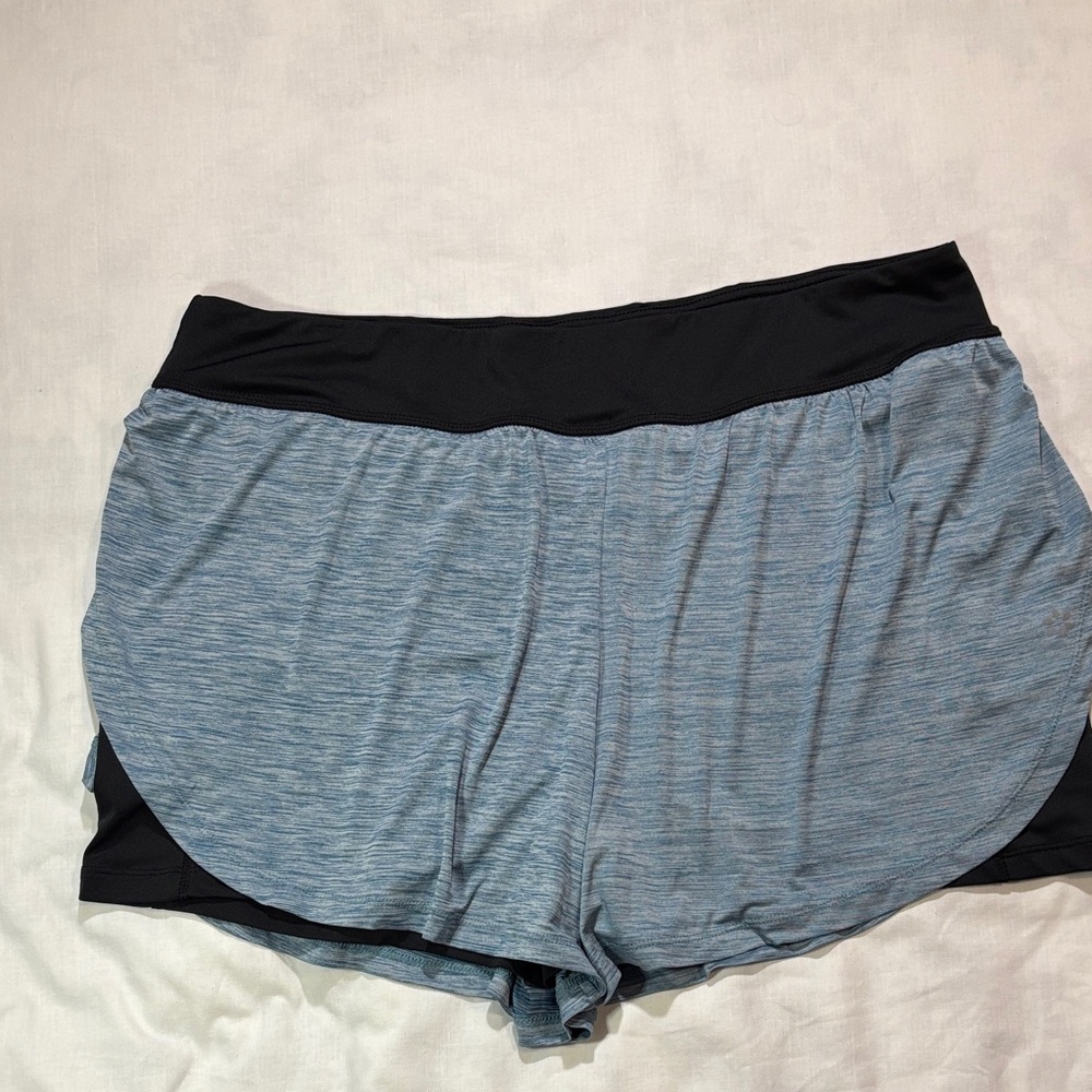 Nine West Active 2-in-1 Running Shorts Blue Space Dye Women's Size 3X